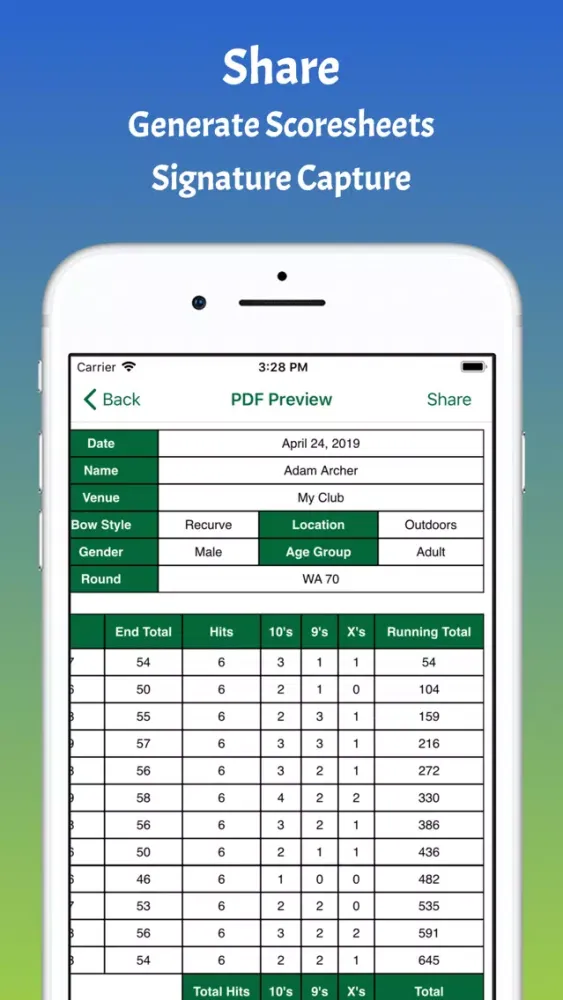 Screenshot di Nockology: Archery Scoring
