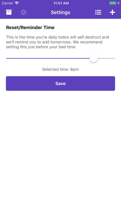 Tomorrow App سکرین شاٹس