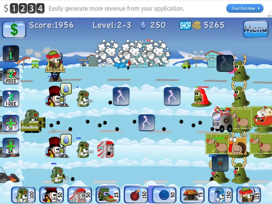 Скриншоты Tiny Defenders Vs Slimes Holiday iPad 