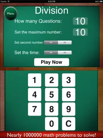 Math Flash Cards ÷ iPad  スクリーンショット