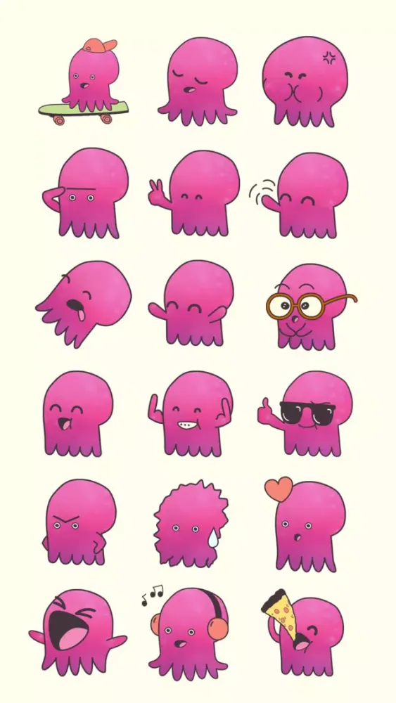 Tako the Octopus Sticker Pack स्क्रीनशॉट