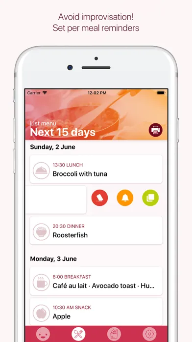 Ảnh chụp màn hình của My fooder plan