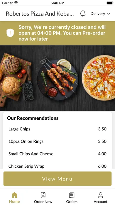 Tangkapan skrin Robertos Pizza And Kebab House