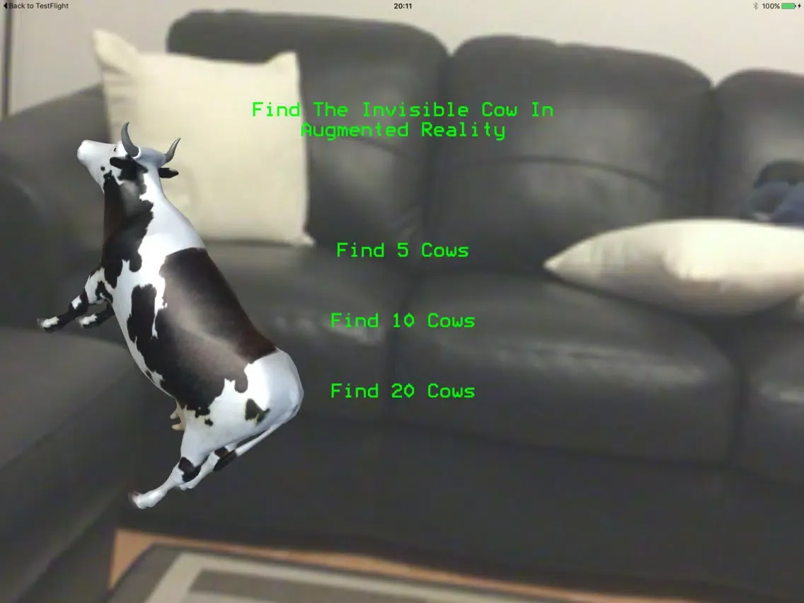 Find The Invisible Cows In Augmented Reality iPad  Screenshots