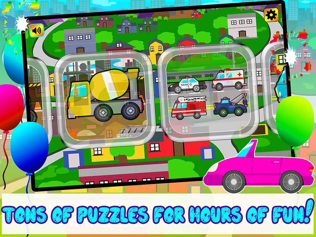 صور Kids Car, Trucks, Construction & Emergency Vehicles - Puzzles for Kids (toddler age learning games free) iPad 