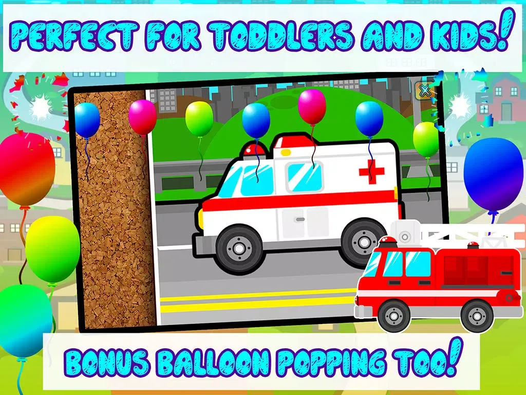 Kids Car, Trucks, Construction & Emergency Vehicles - Puzzles for Kids (toddler age learning games free) iPad  스크린샷