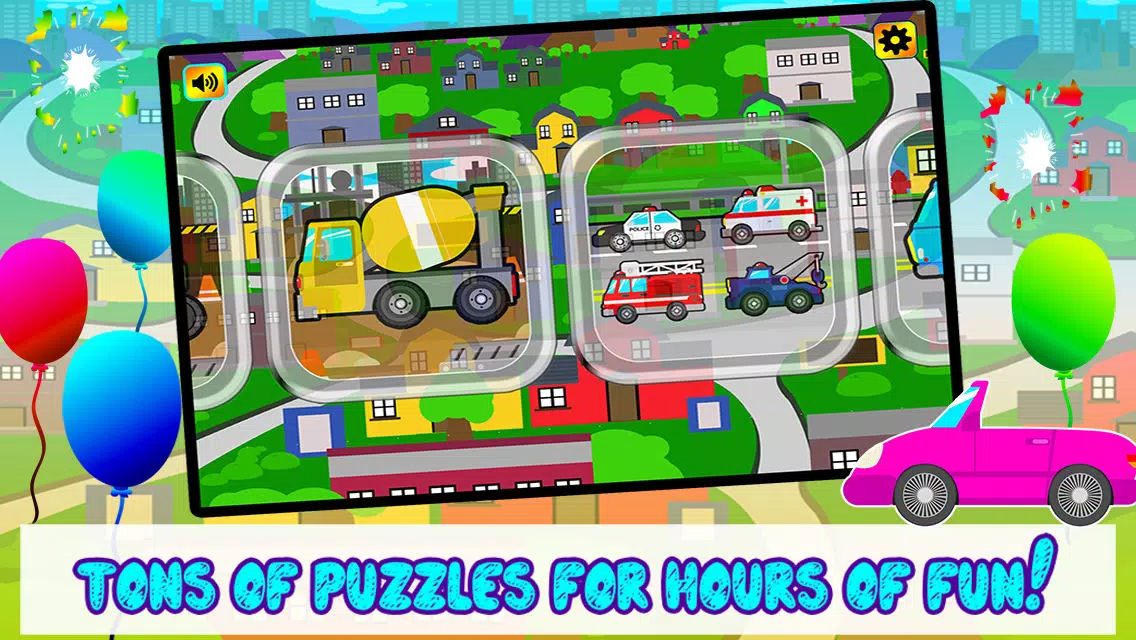 صور Kids Car, Trucks, Construction & Emergency Vehicles - Puzzles for Kids (toddler age learning games free)