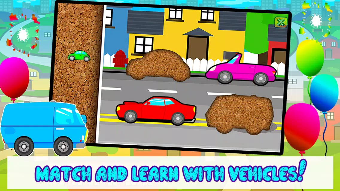 صور Kids Car, Trucks, Construction & Emergency Vehicles - Puzzles for Kids (toddler age learning games free)
