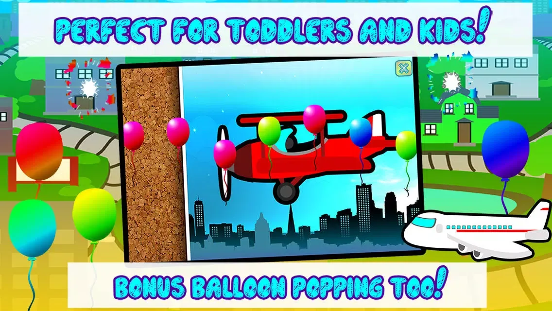 Capturas de tela do Kids Trains, Planes & Boat Vehicles - Puzzles for Kids (toddler age learning games free)