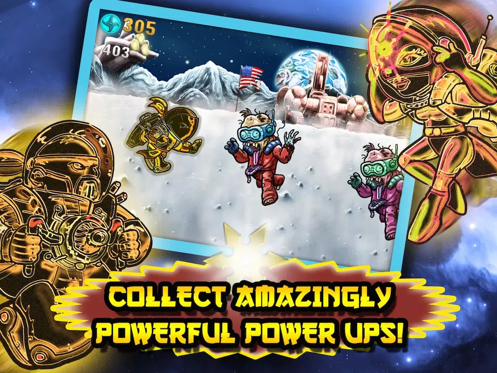 Ninjas Vs. Zombies in Space! - A Defense Running Game Free iPad 스크린샷