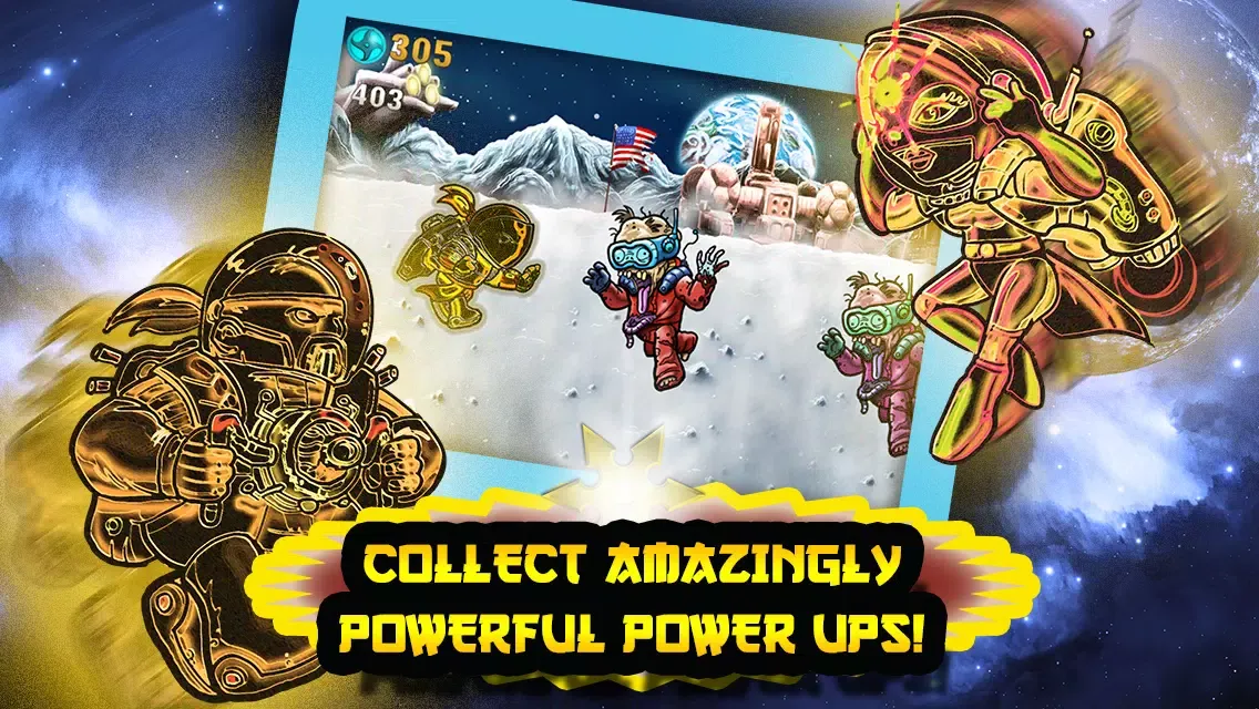 Ninjas Vs. Zombies in Space! - A Defense Running Game Free 스크린샷