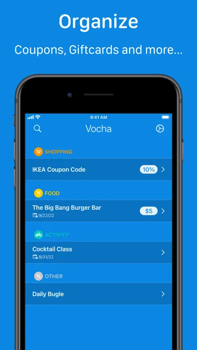 Tangkapan skrin Vocha - Voucher Manager