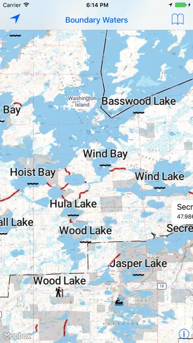 Screenshot di Boundary Waters Canoe Area Wilderness — eπ Maps