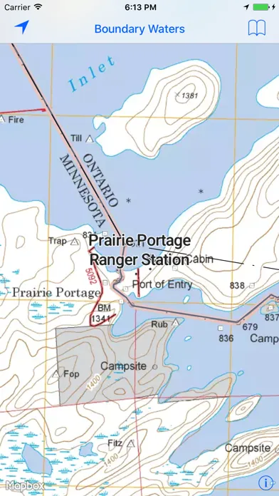 Screenshot di Boundary Waters Canoe Area Wilderness — eπ Maps