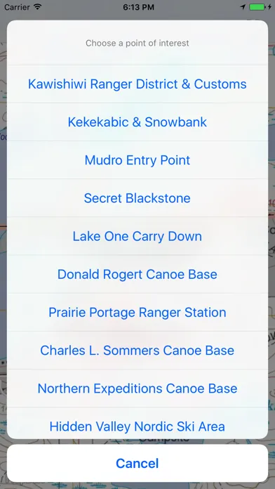 Screenshot di Boundary Waters Canoe Area Wilderness — eπ Maps