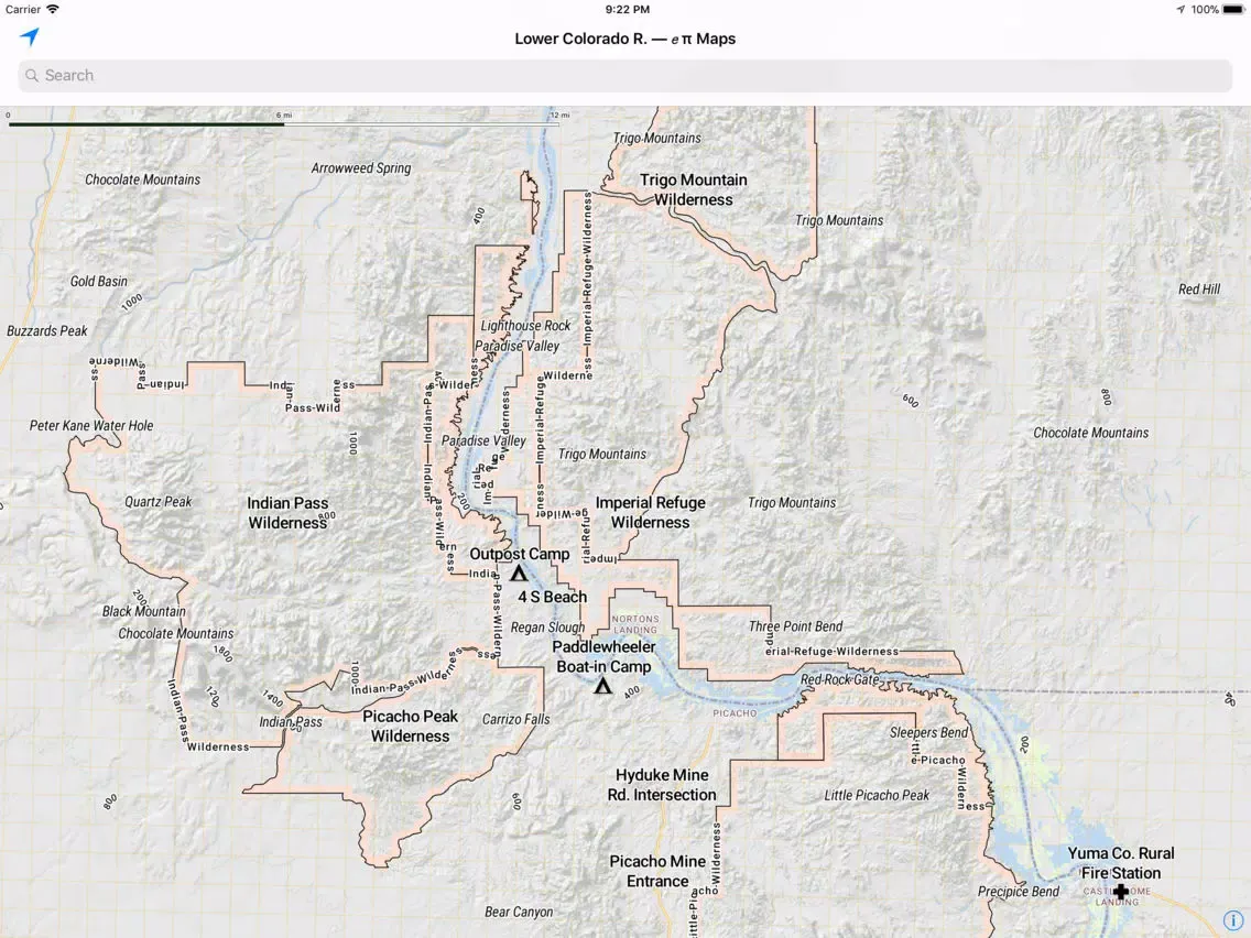 Скриншоты Offline Lower Colorado River iPad 