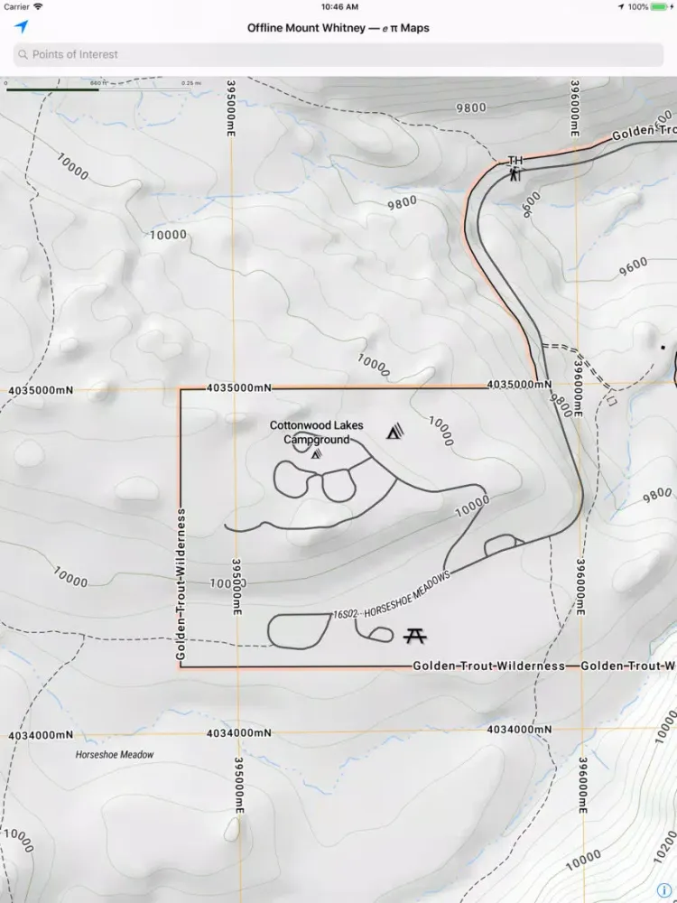 Offline Mount Whitney Map iPad 应用截图