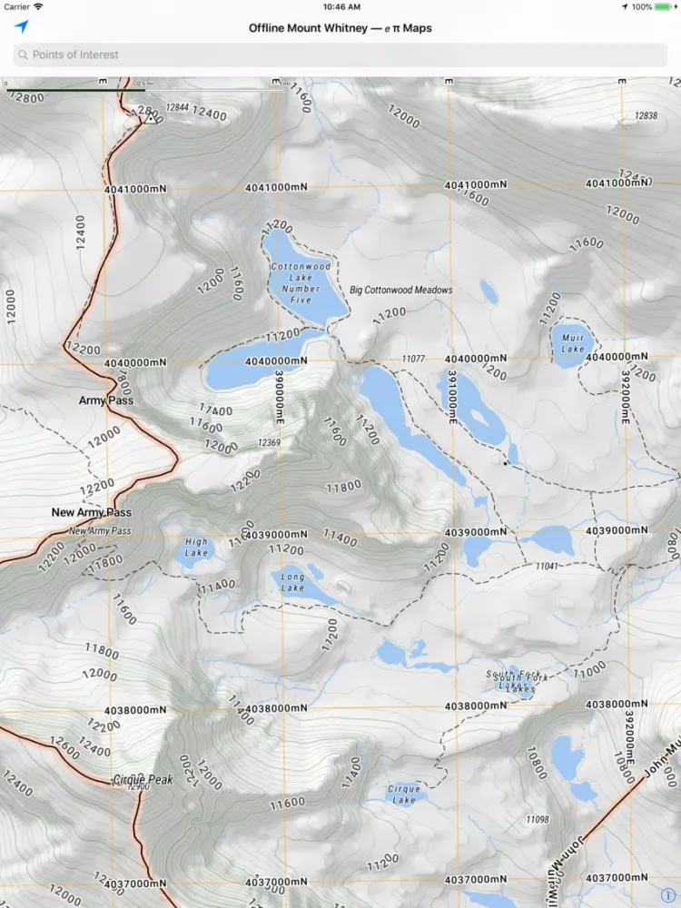 Offline Mount Whitney Map iPad 应用截图