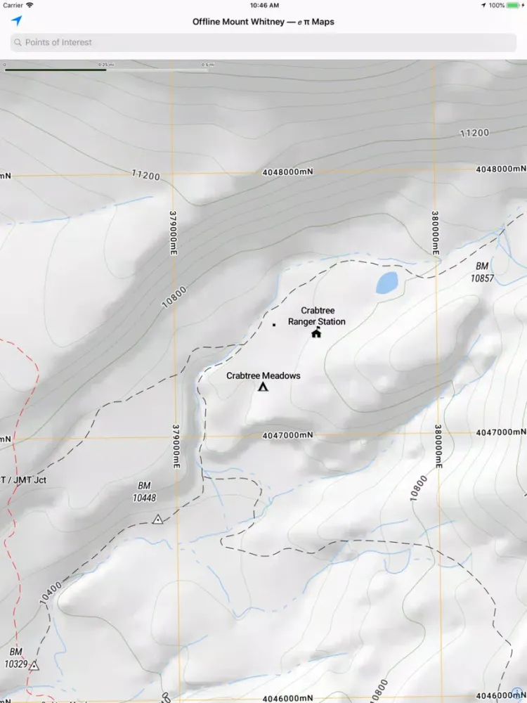 Offline Mount Whitney Map iPad 应用截图