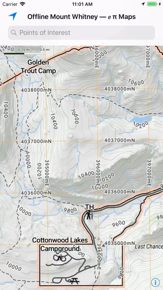 Offline Mount Whitney Map应用截图