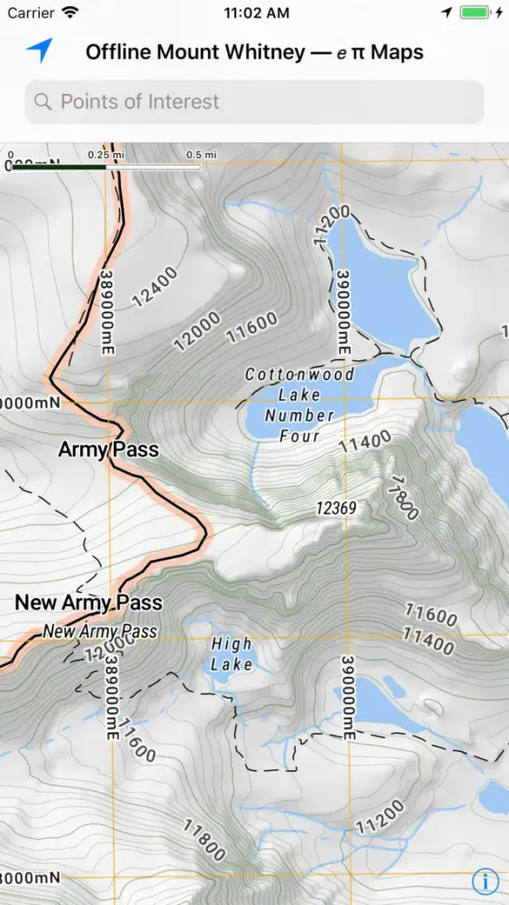 Offline Mount Whitney Map应用截图