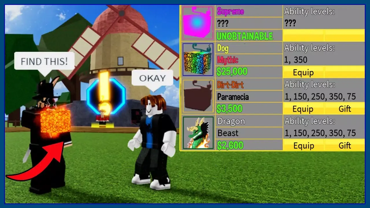 Tangkapan layar Blox Fruits Mods for Roblx