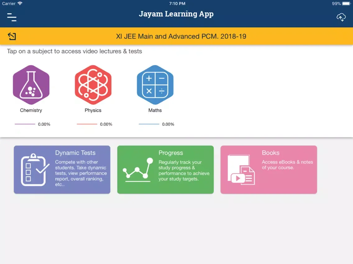 Jayam Learning App iPad  Screenshots