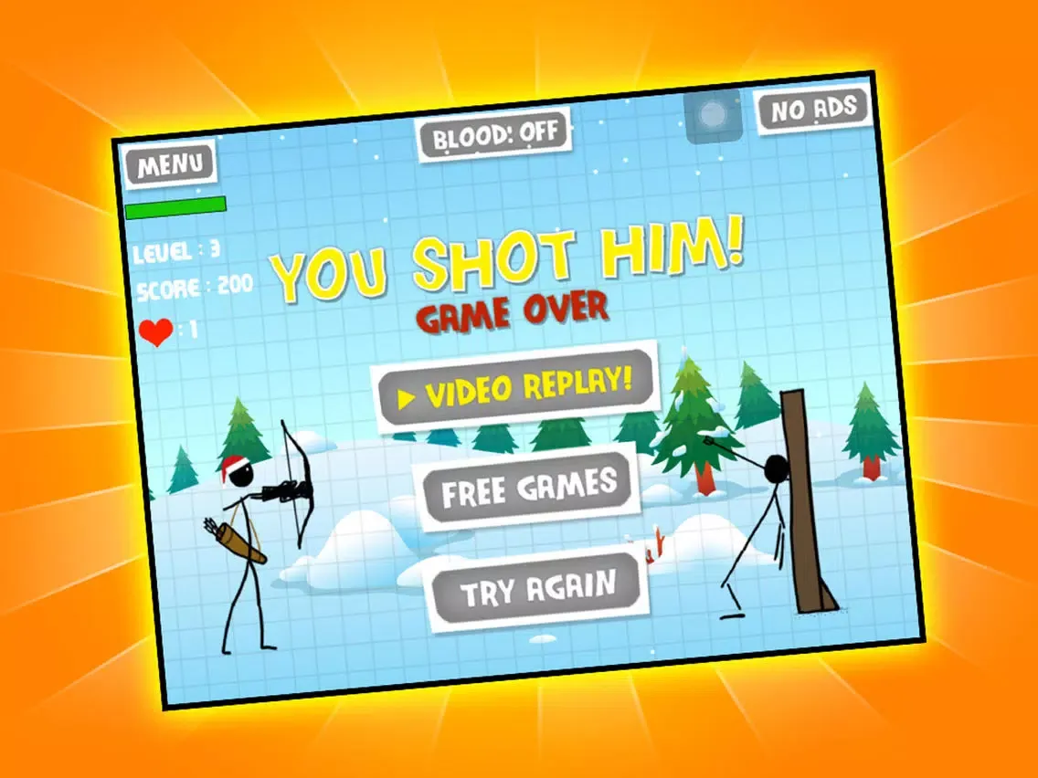 Скриншоты Gingerbread Stickman Bow Shooting Showdown Pro iPad 