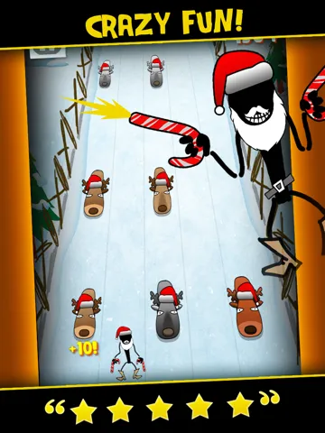 A Stickman Santa Stampede Christmas Reindeer Run Free Games for the Holidays! iPad 应用截图