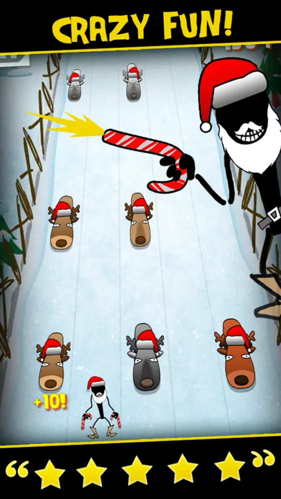 A Stickman Santa Stampede Christmas Reindeer Run Free Games for the Holidays!应用截图