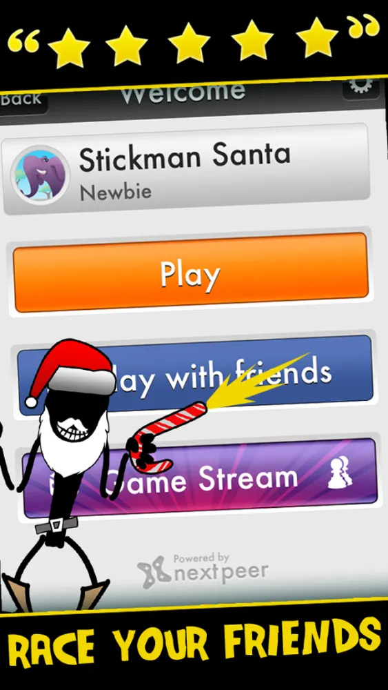 A Stickman Santa Stampede Christmas Reindeer Run Free Games for the Holidays!应用截图