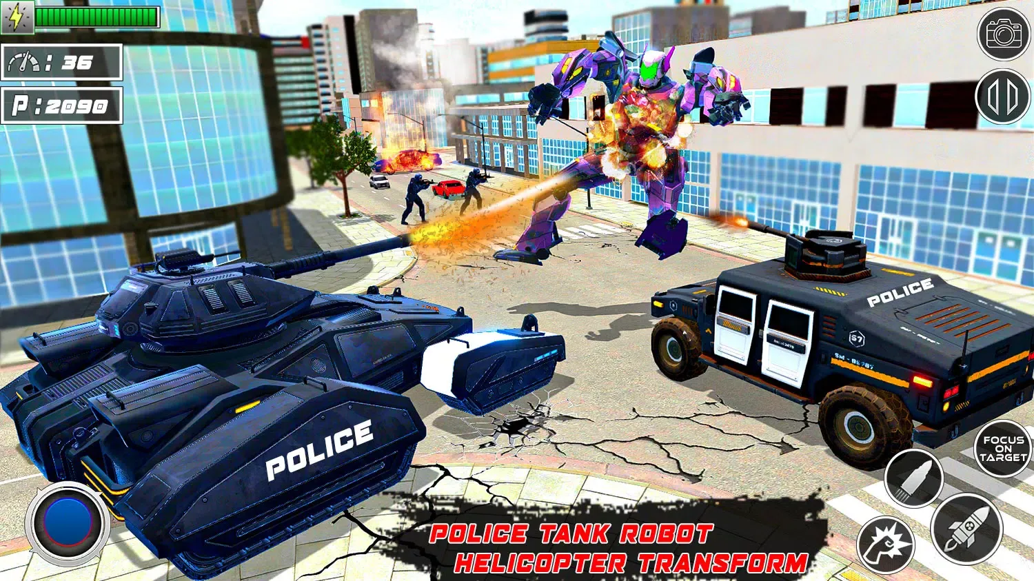 Zrzuty ekranu Police Robot Car Transforming