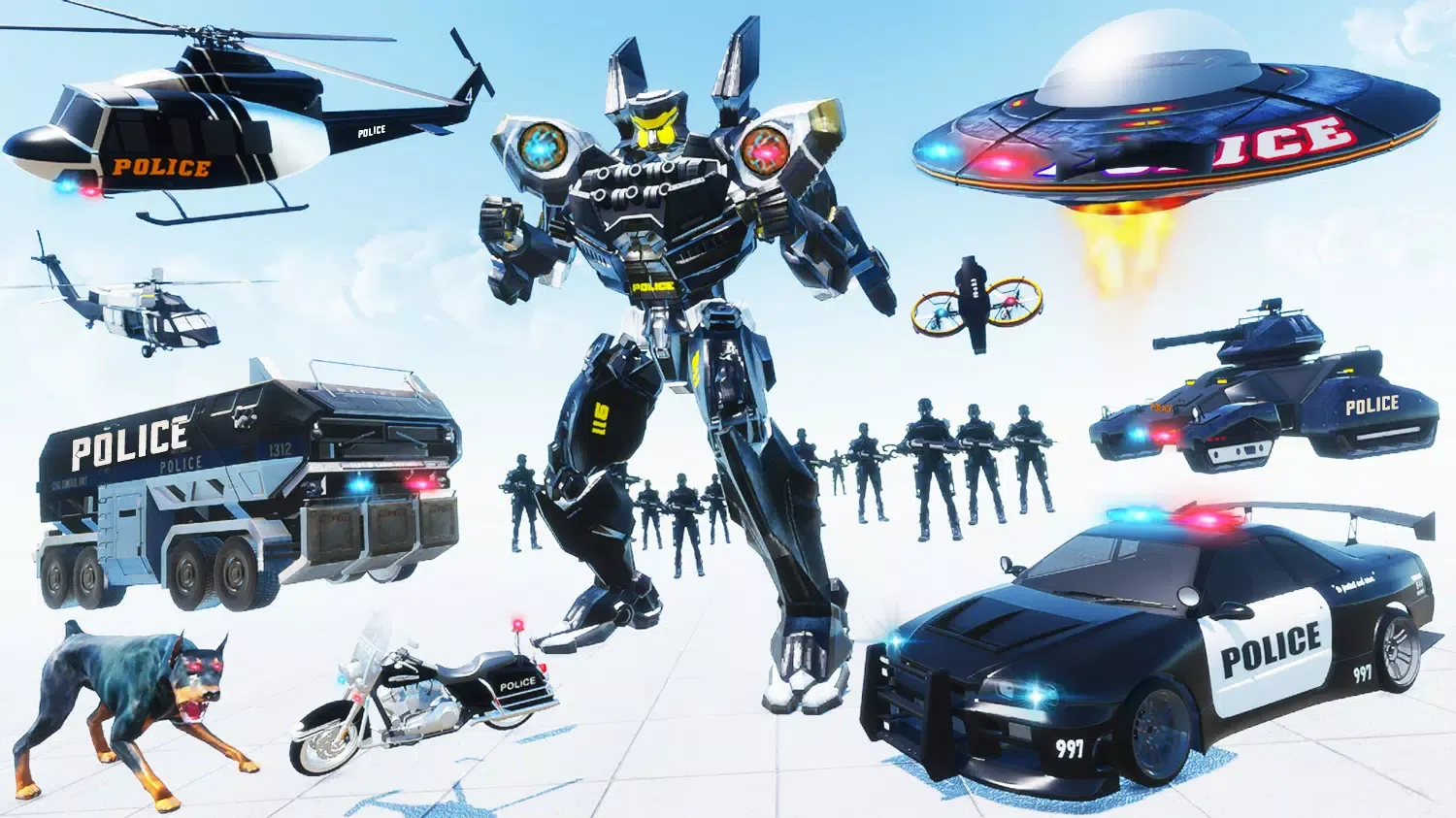 Zrzuty ekranu Police Robot Car Transforming