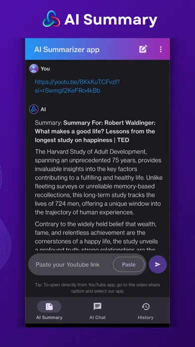 Capturas de pantalla de AI Summary