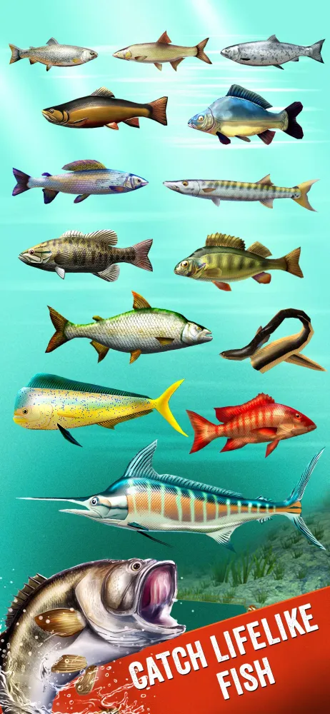 Tangkapan layar The Fishing Club 3D: Game on!