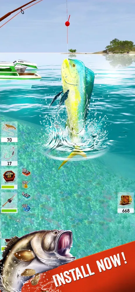 Tangkapan layar The Fishing Club 3D: Game on!