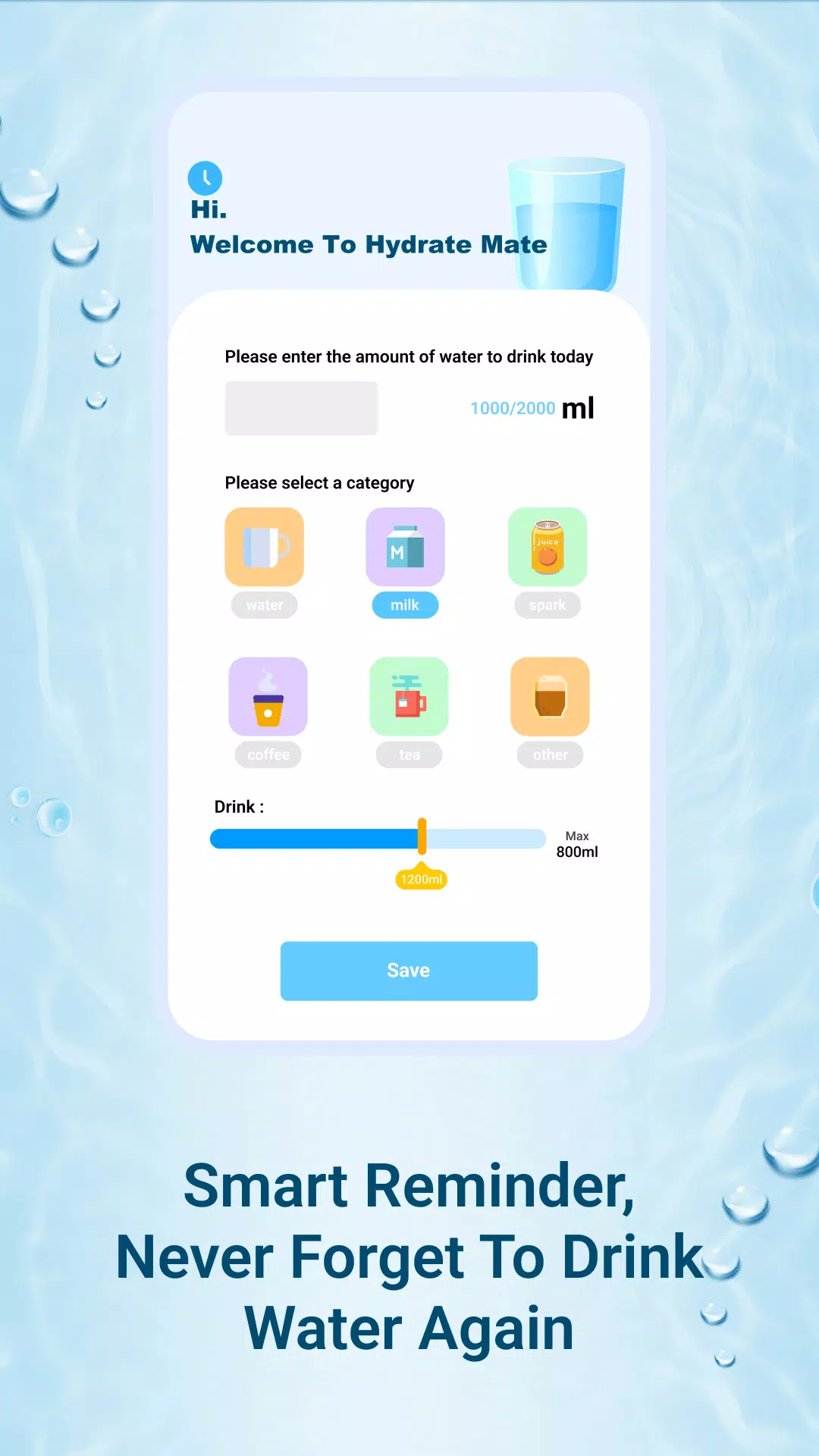 Hydrate Matescreenshot dell'app3