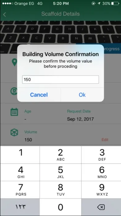 Tangkapan skrin Lafarge Scaffolds App