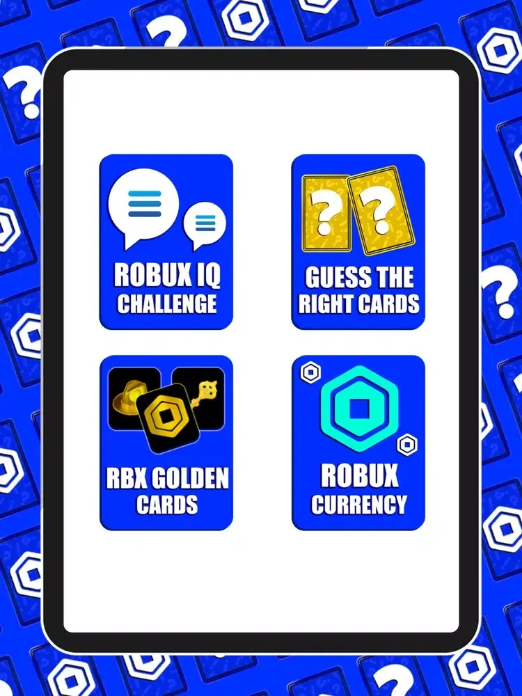 Ảnh chụp màn hình của Robux Trivia Cards for Roblox iPad 