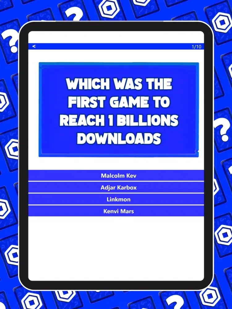 Ảnh chụp màn hình của Robux Trivia Cards for Roblox iPad 