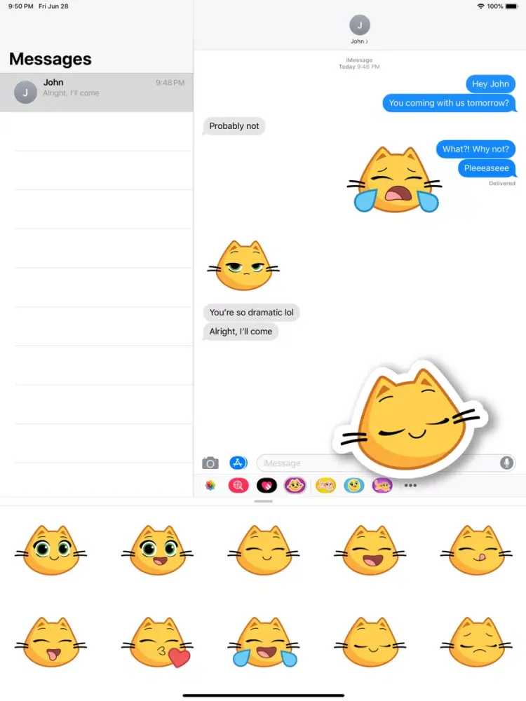 Michi Moji Kitty - Cat Emojis iPad  스크린샷