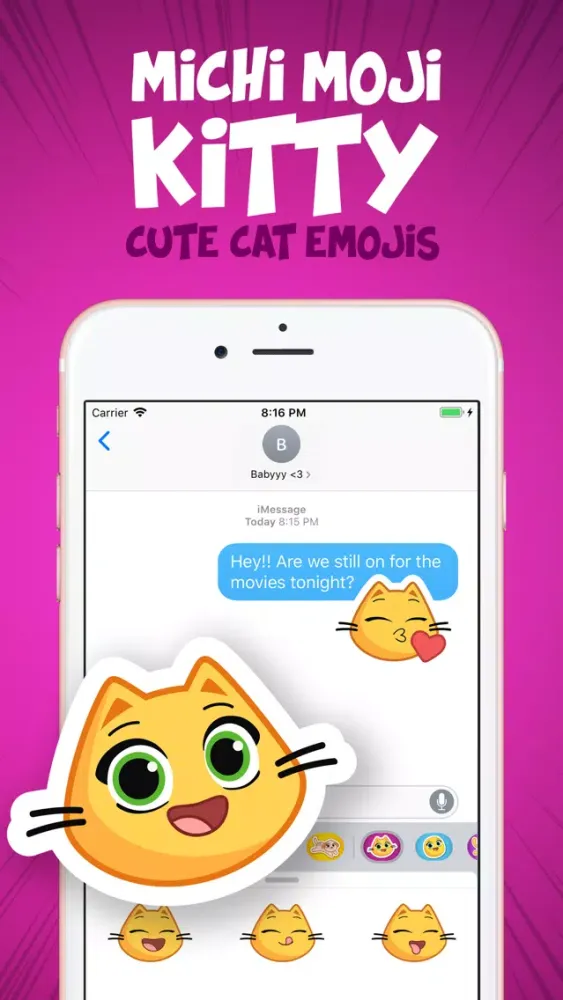 Michi Moji Kitty - Cat Emojis 스크린샷