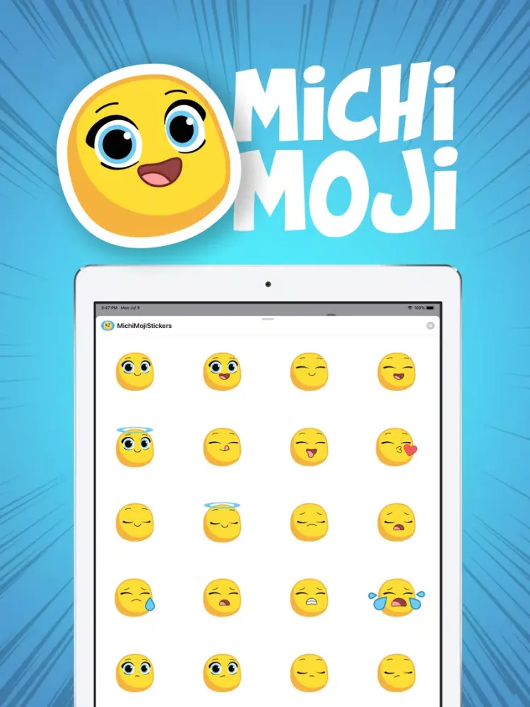 Michi Moji- Fun Emoji Stickers iPad  Screenshots
