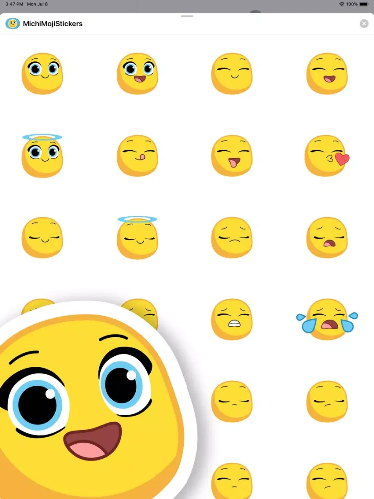 Michi Moji- Fun Emoji Stickers iPad  Screenshots
