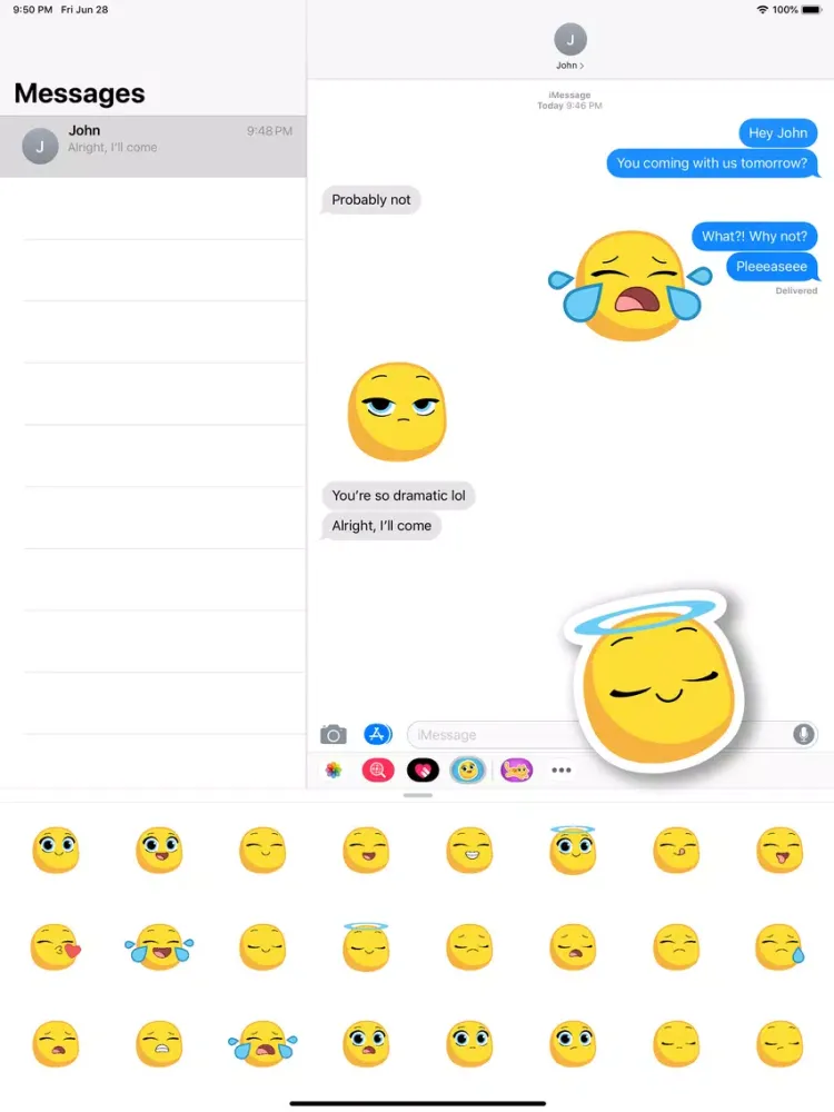 Michi Moji- Fun Emoji Stickers iPad  Screenshots