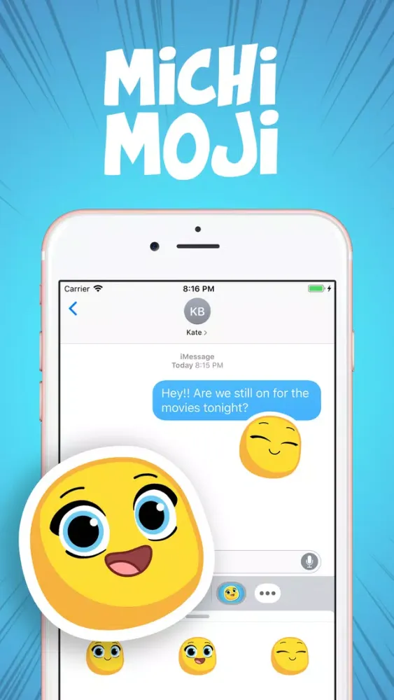 Michi Moji- Fun Emoji Stickers Screenshots