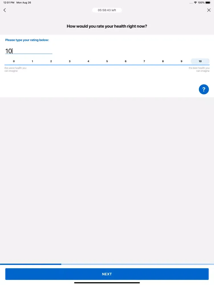Tangkapan layar Roche eDiary FXN Impact iPad 