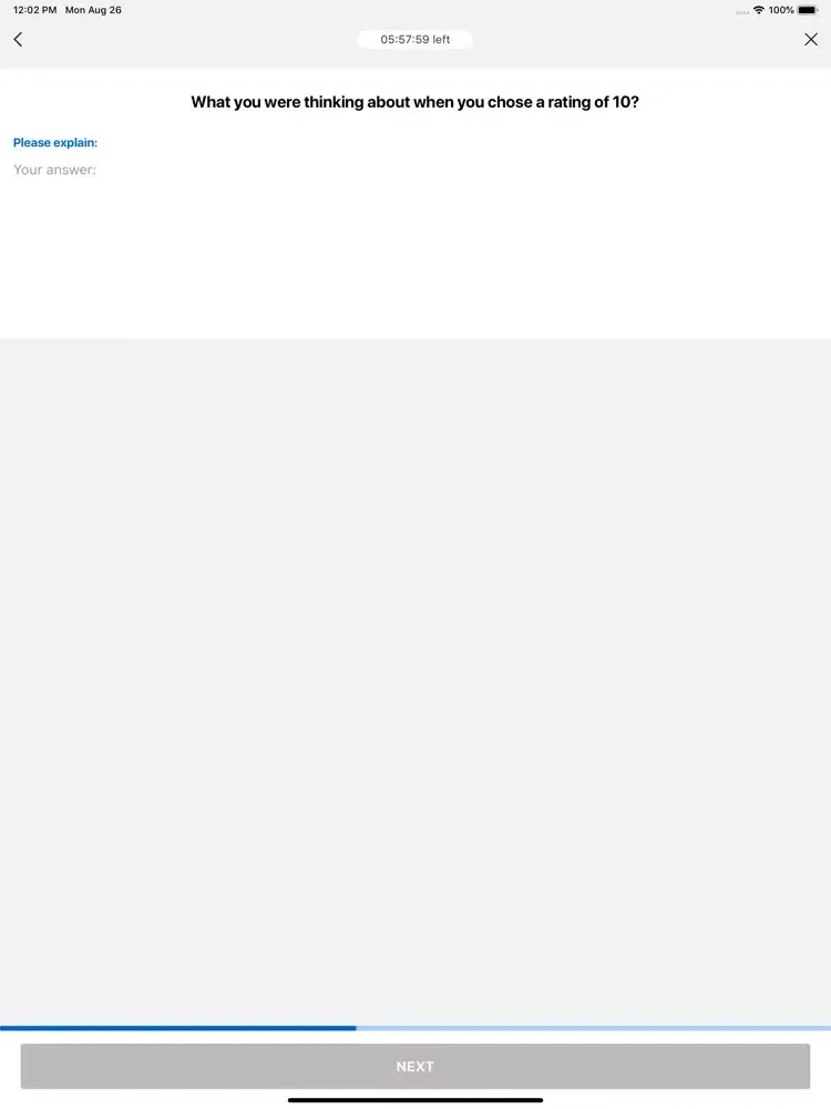 Tangkapan layar Roche eDiary FXN Impact iPad 