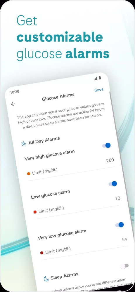 Capturas de pantalla de SmartGuide - Accu-Chek CGM