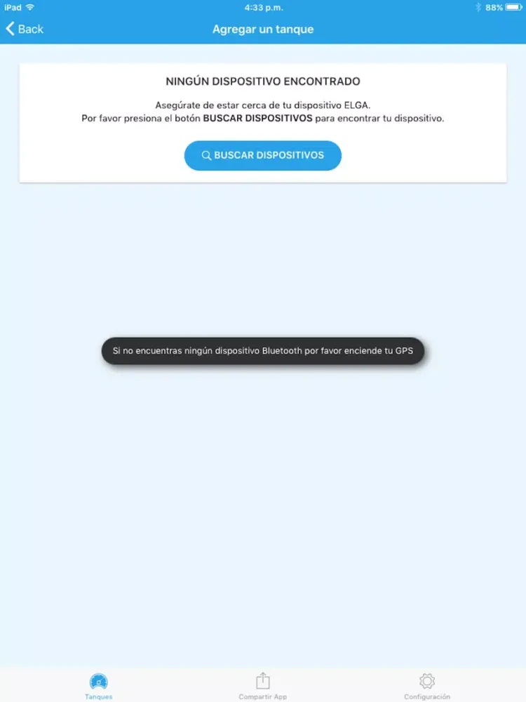 Tangkapan skrin ELGA G5 RF + BLE iPad 